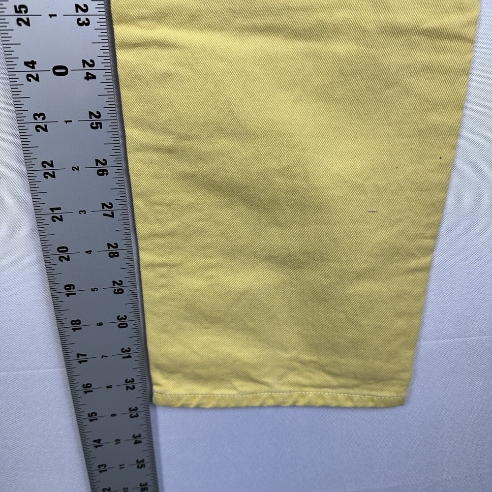 J Brand Kane Slim Fit Jeans Mens 29 x 33 Fade Lemon Yellow Denim Pants NEW $209 - Picture 13 of 14